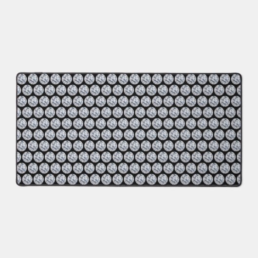Diamants gris clair abstraits sur fond noir (Recto)
