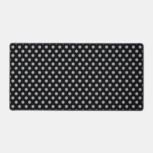 Diamants gris clair abstraits sur fond noir (Recto)