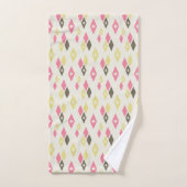 Diamants MCM Atomique Motif Rose, Jaune, Vert (Serviette à main)