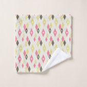 Diamants MCM Atomique Motif Rose, Jaune, Vert (Gant de toilette)