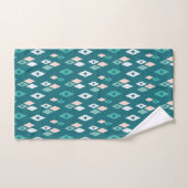 Diamants MCM Atomique Motif Turquoise, Pêche, Bleu (Serviette à main)