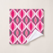 Diamants modernes du milieu du siècle, rose, fuchs (Gant de toilette)