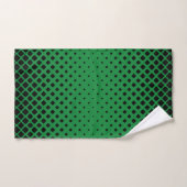 Diamants Noirs Abstraits Élégants sur Fond Vert Dé (Serviette à main)
