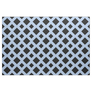 Diamants noirs sur le tissu géométrique bleu-clair