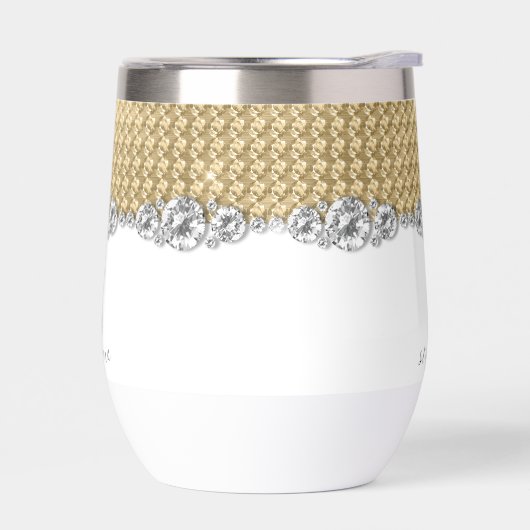 Diamants Or Élégant Monogramme brillant Personnali (Gauche)