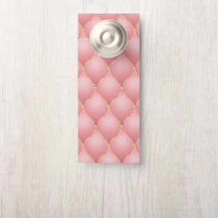 Diamants or rose Affichette de porte Tufted