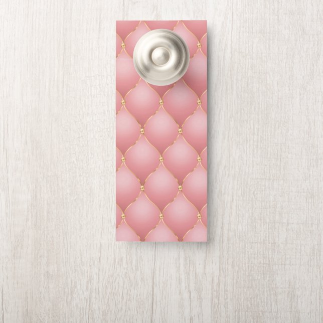 Diamants or rose Affichette de porte Tufted (Sur le bouton)