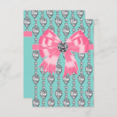 Diamants rose Turquoise Parti RSVP (Devant / Derrière)