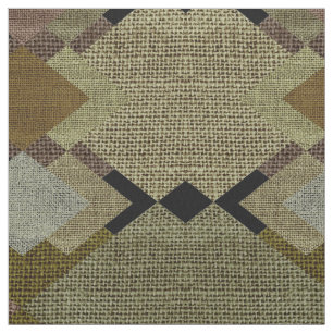 Diamants rustiques vert et tissu modelé par brun