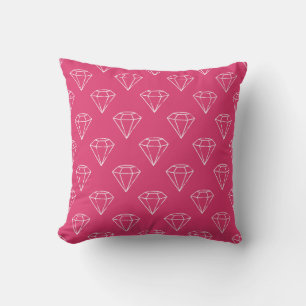 Diamants sur Coussin Motif rose