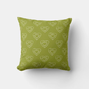 Diamants sur Coussin Motif vert