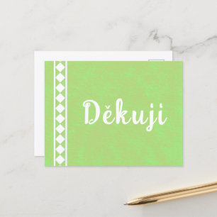 Diamants sur une carte postale de remerciement tch