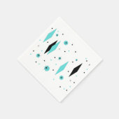 Diamants turquoise rétro et serviettes en papier S (Coin)