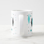 Diamants turquoise rétro & Starburgs Jumbo Mug (Dos)
