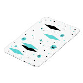 Diamants Turquoise Rétro & Starbursts Flexi Magnet (Côté Gauche)