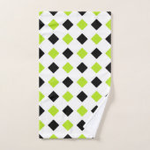 Diamants verts et noirs de chaux (Serviette à main)
