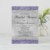 Diamants violets Invitation de douche nuptiale Arg (Debout devant)