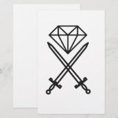 Diamantsnede Briefpapier (Voorkant / Achterkant)
