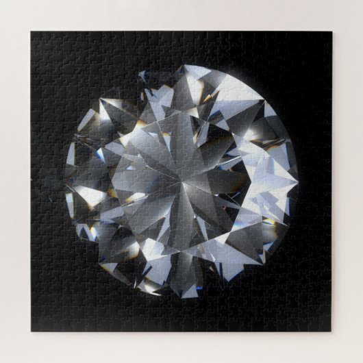 Diamantsteen: zwarte ruimte schittert. legpuzzel (Horizontaal)