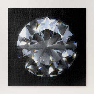 Diamantsteen: zwarte ruimte schittert. legpuzzel