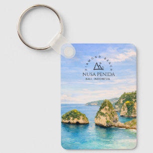 Diamantstrand Bali Aquarel Turquoise Zee Sleutelhanger