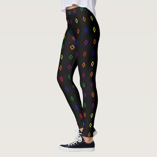Diamantvormpatroon Pridekleuren Leggings (Links)