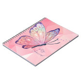 Diamantwand met Butterfly Custom Notitieboek (Linkerzijde)
