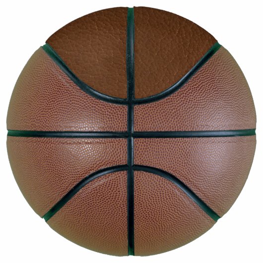 diameter 9,5 inch (regelmaat); gewicht: 1,5 lbs. basketbal (Rechts)