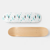 Diamètre Turquoise Rétro & Starburts Skateboard (Horz)