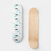 Diamètre Turquoise Rétro & Starburts Skateboard (Recto)