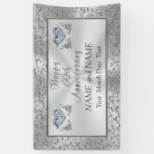 Diamond 60e Jubileum banner met JOUW TEKST (Verticaal)