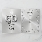 Diamond 60th Bruiloft Jubileum Kaart Voor Vrouw (Binnen)