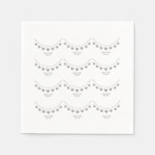 Diamond 60th Bruiloft Jubileum servetten (Voorkant)