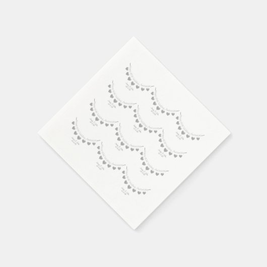 Diamond 60th Bruiloft Jubileum servetten (Hoek)