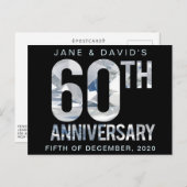 Diamond 60th Jubileum Party Briefkaart (Voorkant / Achterkant)