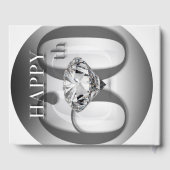 Diamond 60th Wedding Jubileum Gastboek Gastenboek (Achterkant)