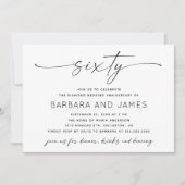 Diamond 60th Wedding Jubileum. Minimalistische fot Kaart (Voorkant)