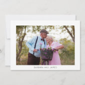 Diamond 60th Wedding Jubileum. Minimalistische fot Kaart (Achterkant)