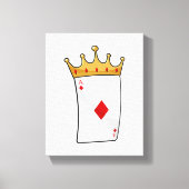 Diamond Ace met King Crown Canvas Afdruk (Voorkant)