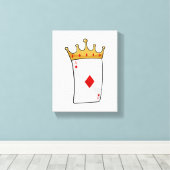 Diamond Ace met King Crown Canvas Afdruk (Insitu (Houten vloer))