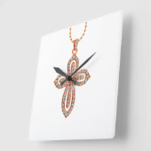 Diamond afbeelding voor Square-Wall-Clock Vierkante Klok (Hoek)