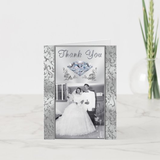Diamond Anniversary Thank You Cards, Your (Devant)