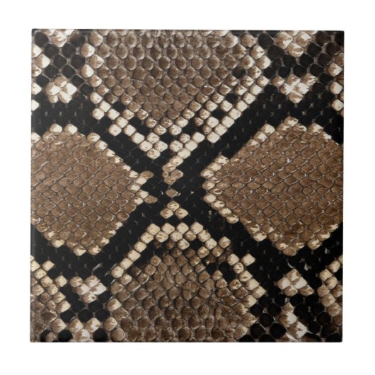 Diamond Back Rattlessnake Skin Tegeltje (Voorkant)