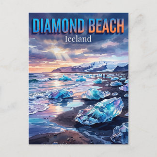 Diamond Beach (Breiðamerkursandur) IJsland Briefkaart