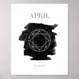 Diamond Birthstone april Poster