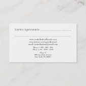 Diamond Bling Beauty Black Spa Salon Visitekaartje Afsprakenkaartje (Achterkant)