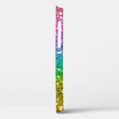 Diamond Bling Glitter Calligrafie Name Rainbow Case-Mate iPhone Case (Achterkant / Links)