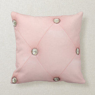 Diamond Bling Pink Monogram Throw Coulow Kussen