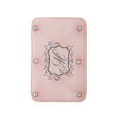 Diamond Bling Pink Tufted Leather Pattern Mat (Voorkant Verticaal)
