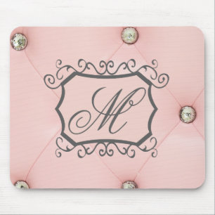 Diamond Bling Roze Getuft Monogram Muismat